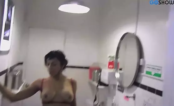 Lesbian Oral Delights at the Bathroom Sink